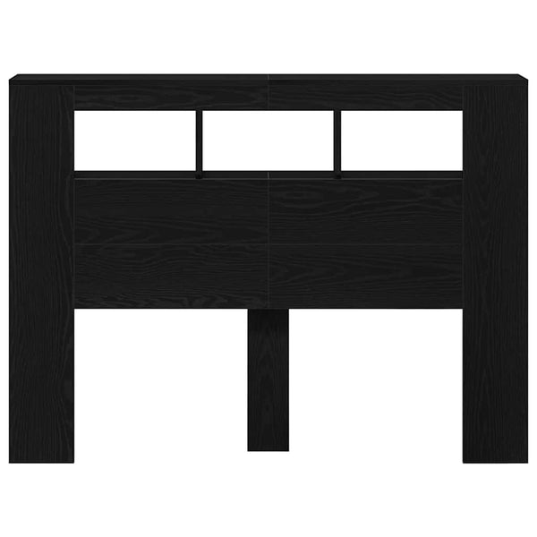 LED Kopfteil Schwarz Eiche 140 cm