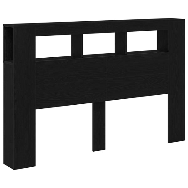 LED Kopfteil Schwarz Eiche 160cm