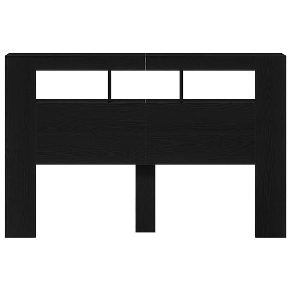 LED Kopfteil Schwarz Eiche 160cm