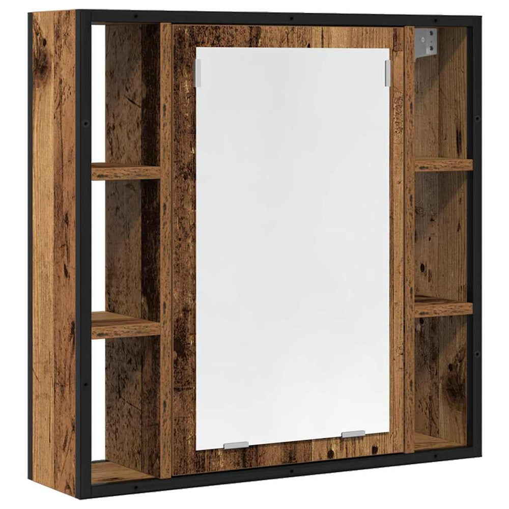 Bad Spiegelschrank Altholz Optik 60 cm