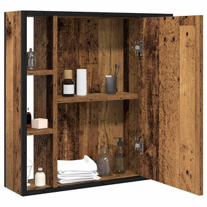 Bad Spiegelschrank Altholz Optik 60 cm