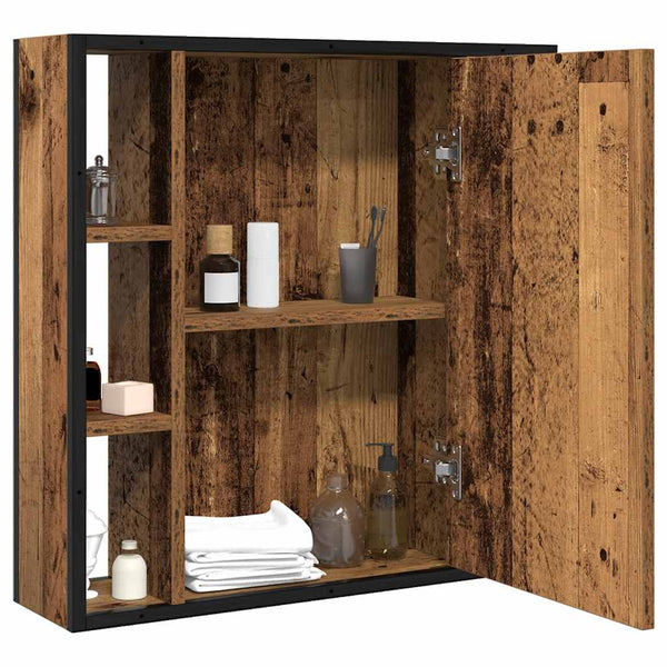 Bad Spiegelschrank Altholz Optik 60 cm
