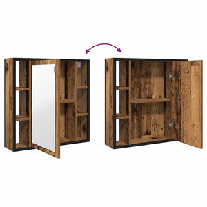 Bad Spiegelschrank Altholz Optik 60 cm