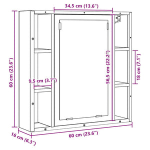 Bad Spiegelschrank Artisan-Eiche 60cm