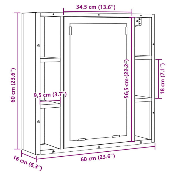 Bad Spiegelschrank Artisan-Eiche 60cm