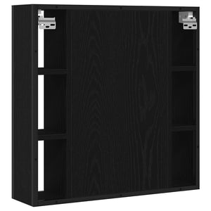 Schwarzer Eiche Badezimmer-Spiegelschrank 60 cm