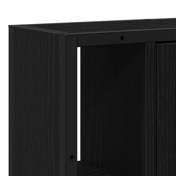 Schwarzer Eiche Badezimmer-Spiegelschrank 60 cm