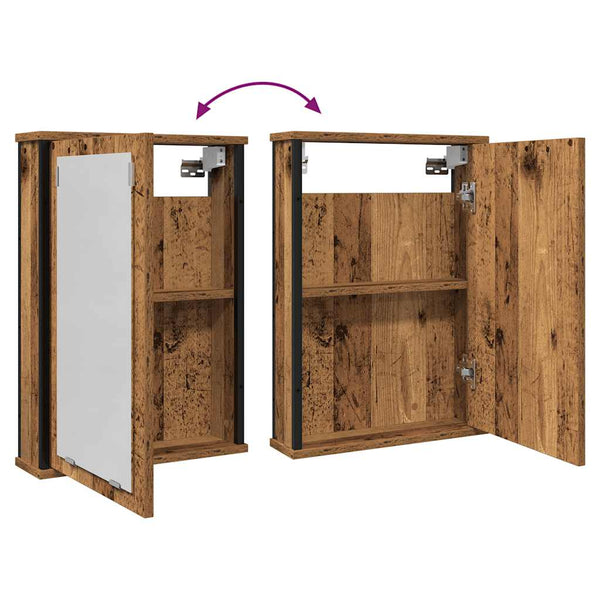 Bad Spiegelschrank Altholz-Optik 42x60 cm