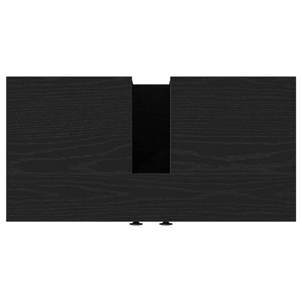 Waschbeckenunterschrank Schwarz Eichenoptik 60 cm