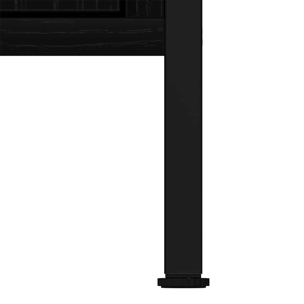 Waschbeckenunterschrank Schwarz Eichenoptik 60 cm