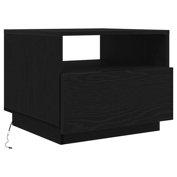 Couchtisch mit LED Schwarz Eichen-Optik