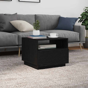 Couchtisch mit LED Schwarz Eichen-Optik