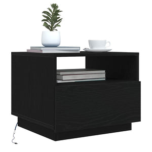 Couchtisch mit LED Schwarz Eichen-Optik