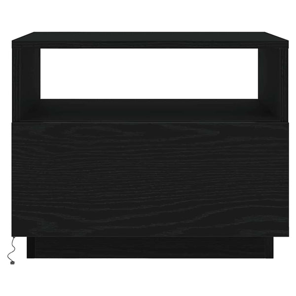 Couchtisch mit LED Schwarz Eichen-Optik