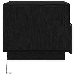 Couchtisch mit LED Schwarz Eichen-Optik