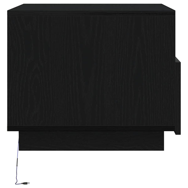 Couchtisch mit LED Schwarz Eichen-Optik