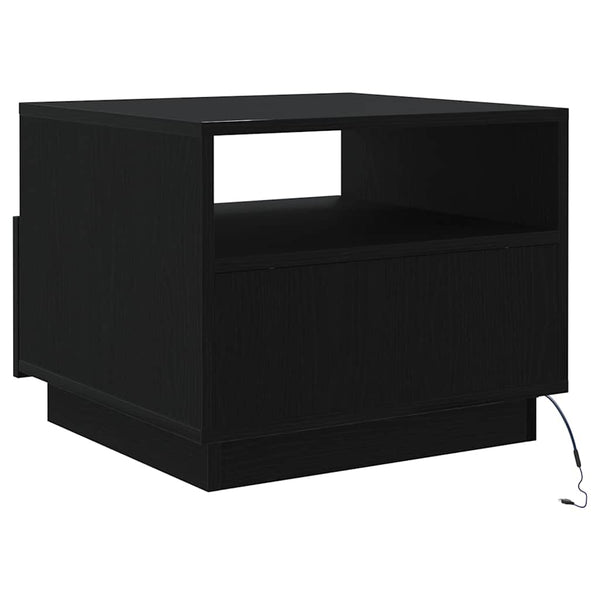 Couchtisch mit LED Schwarz Eichen-Optik