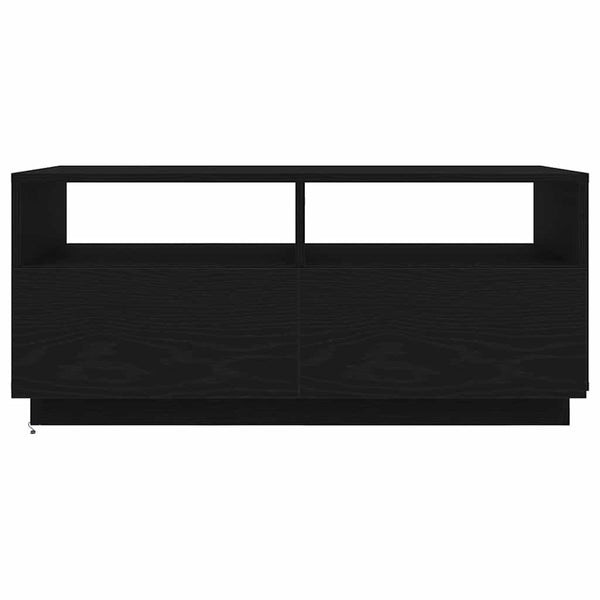 LED Couchtisch Schwarz Eichen-Optik 90cm