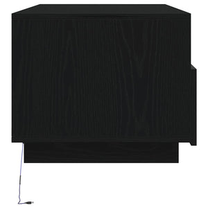 LED Couchtisch Schwarz Eichen-Optik 90cm
