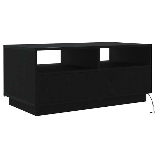 LED Couchtisch Schwarz Eichen-Optik 90cm