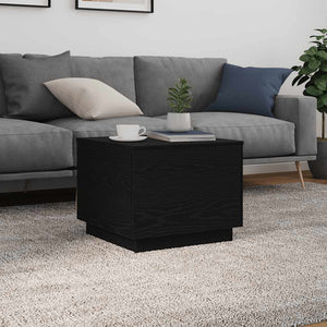 Couchtisch mit LED Schwarz Eichen-Optik 50x50 cm