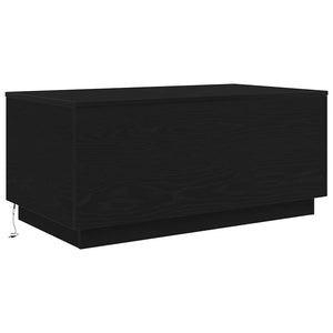 Couchtisch mit LED Schwarz Eichen-Optik 90x50 cm