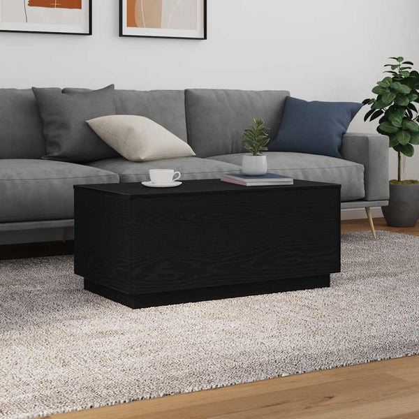 Couchtisch mit LED Schwarz Eichen-Optik 90x50 cm