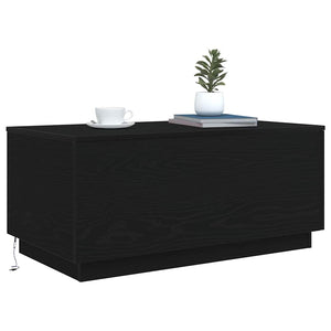 Couchtisch mit LED Schwarz Eichen-Optik 90x50 cm