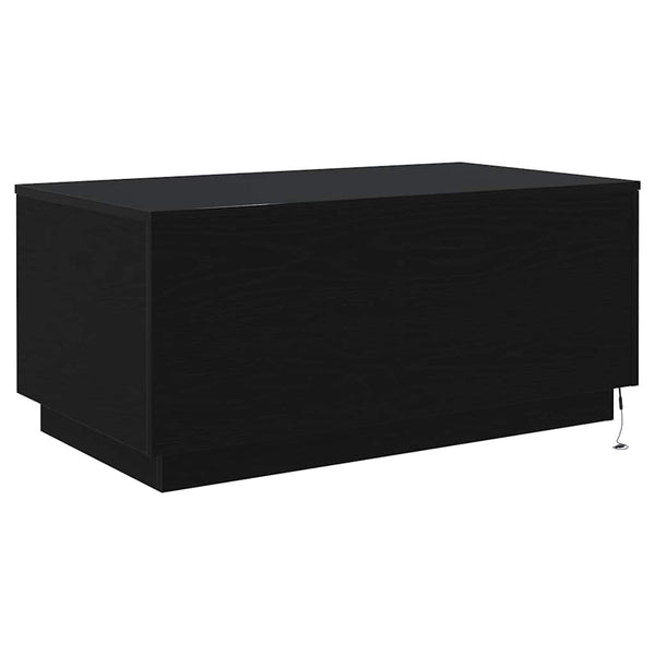 Couchtisch mit LED Schwarz Eichen-Optik 90x50 cm