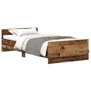 Bettgestell 75x190 cm Altholz-Optik