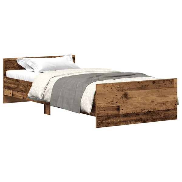 Bettgestell 75x190 cm Altholz-Optik