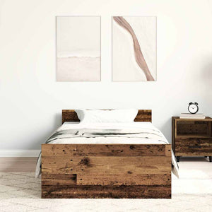 Bettgestell 75x190 cm Altholz-Optik