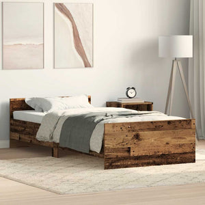 Bettgestell 75x190 cm Altholz-Optik