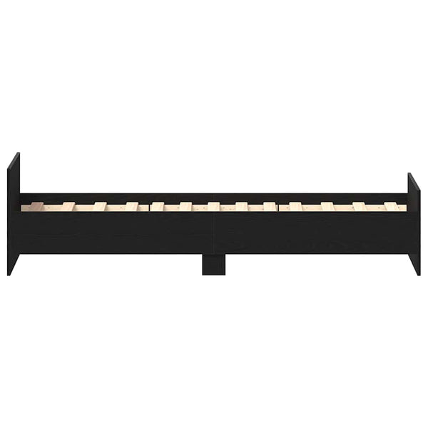 Bettgestell 75x190 cm Schwarz Eichen-Optik