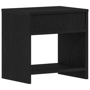 Nachttisch Schwarz Eichenoptik 40x30x40 cm
