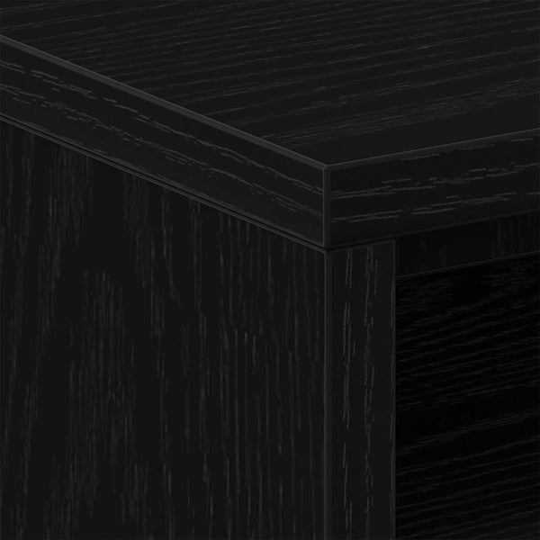 Nachttisch Schwarz Eichenoptik 40x30x40 cm