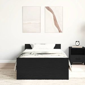 Bettgestell 90x190 cm Schwarz Eichen-Optik