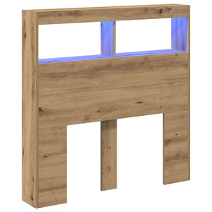 LED Kopfteil mit Ablagen Eiche 100cm