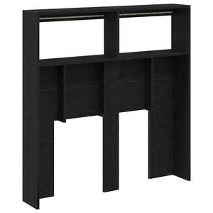 LED Kopfteil mit Ablagen, Schwarz Eiche, 100 cm