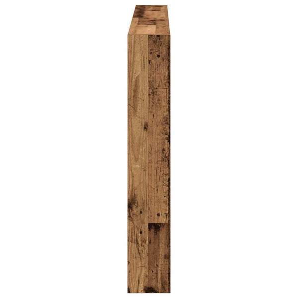 LED Kopfteil mit Ablagen Altholz 160 cm