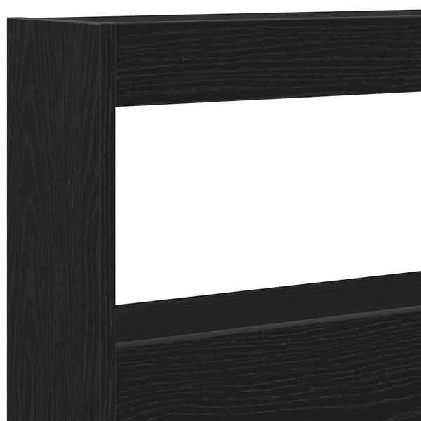 LED Kopfteil mit Ablagen, Eichen-Optik 160 cm