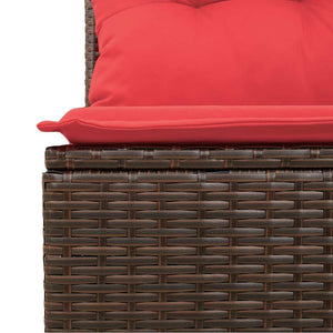10-teilige Garten Sofagarnitur Braun Poly Rattan