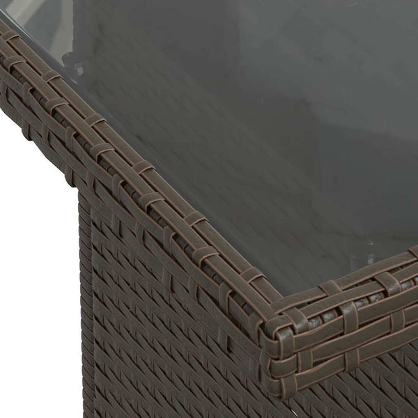 10-teilige Garten Sofagarnitur Braun Poly Rattan