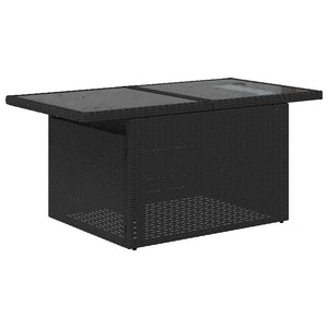 5-teilige Garten Sofagarnitur Schwarz Poly Rattan