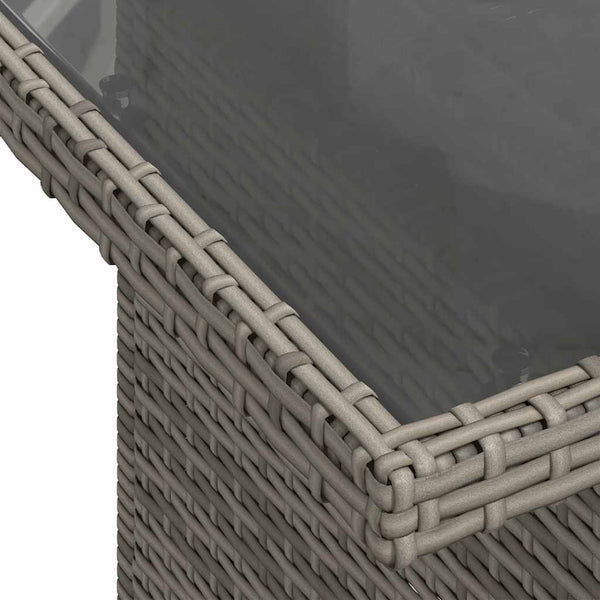 5-tlg. Garten Sofagarnitur Grau Poly Rattan