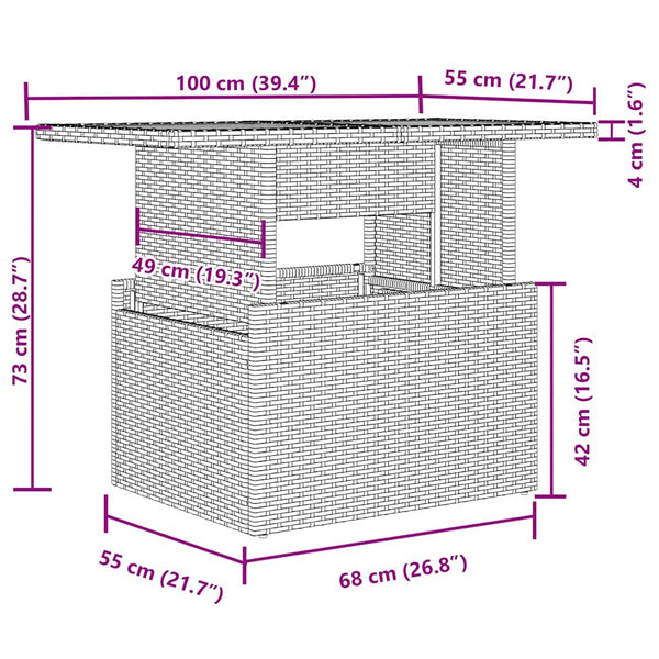 10-tlg. Garten Sofagarnitur Schwarz Poly Rattan mit Kissen