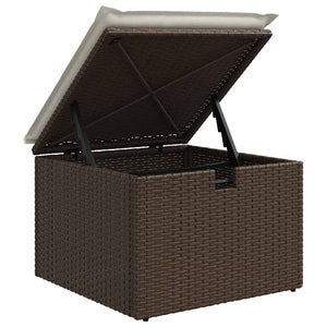 vidaXL Ensemble de canapés de jardin 5 pièces avec coussins en résine tressée marron