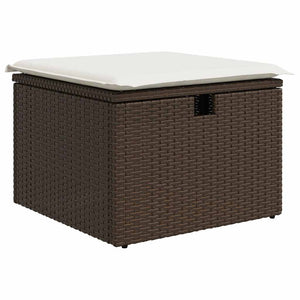 9-teilige Garten Sofagarnitur Braun Poly Rattan