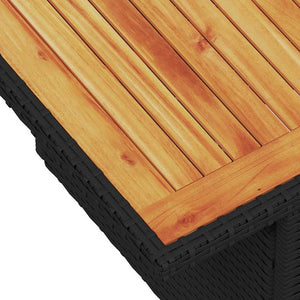 6-tlg. Garten Sofagarnitur Braun Poly Rattan Akazie
