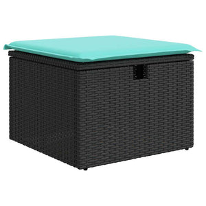 6-tlg. Garten Sofagarnitur Braun Poly Rattan Akazie